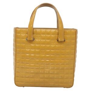 Chanel Chocolate Bar Yellow Patent Leather Tote Bag (Pre-Owned)
